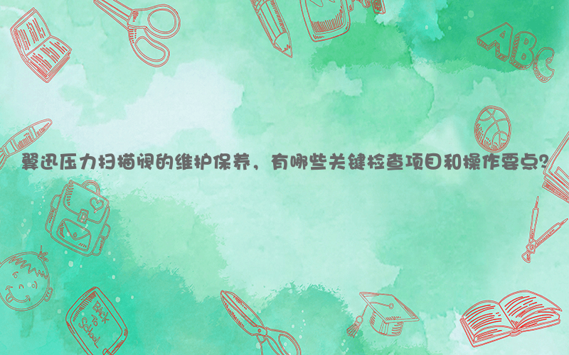 翼迅压力扫描阀的维护保养，有哪些关键检查项目和操作要点？